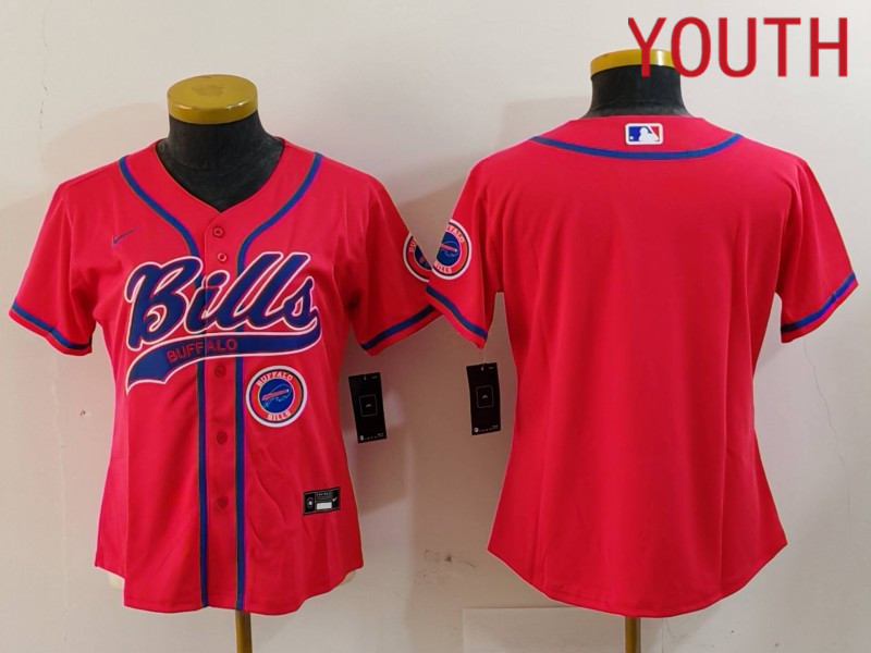 Youth Buffalo Bills Blank Red Joint Name 2024 Nike Limited NFL Jersey style 912->youth nfl jersey->Youth Jersey